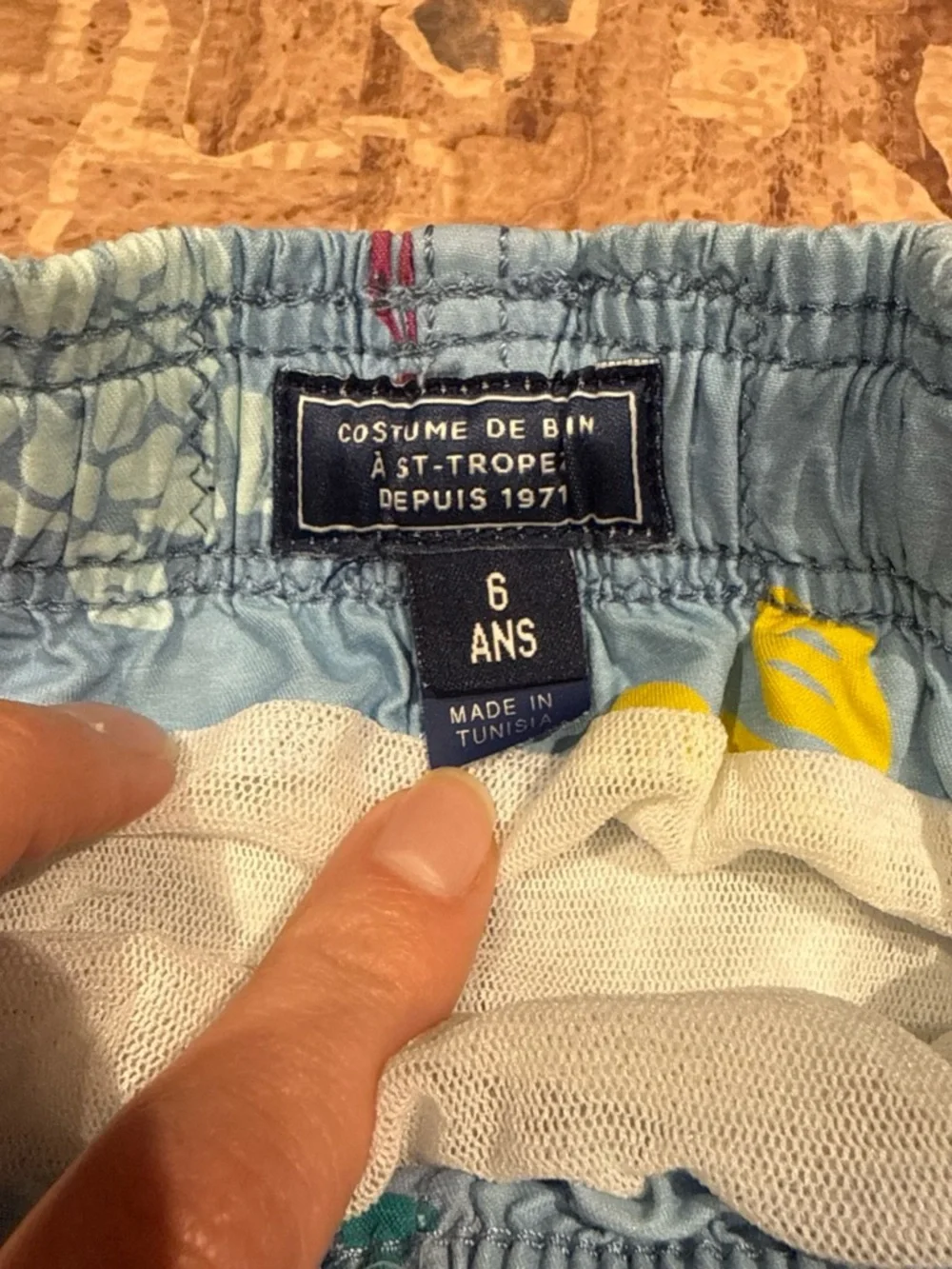 Vilebrequin Light Blue Turtle-Print Boys Swim Trunks